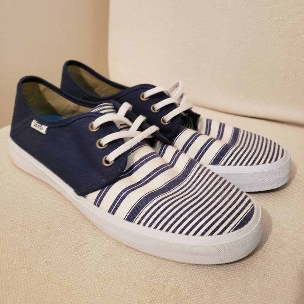 Navy Blue Striped Van's Surf Slider - Picture 3 of 4